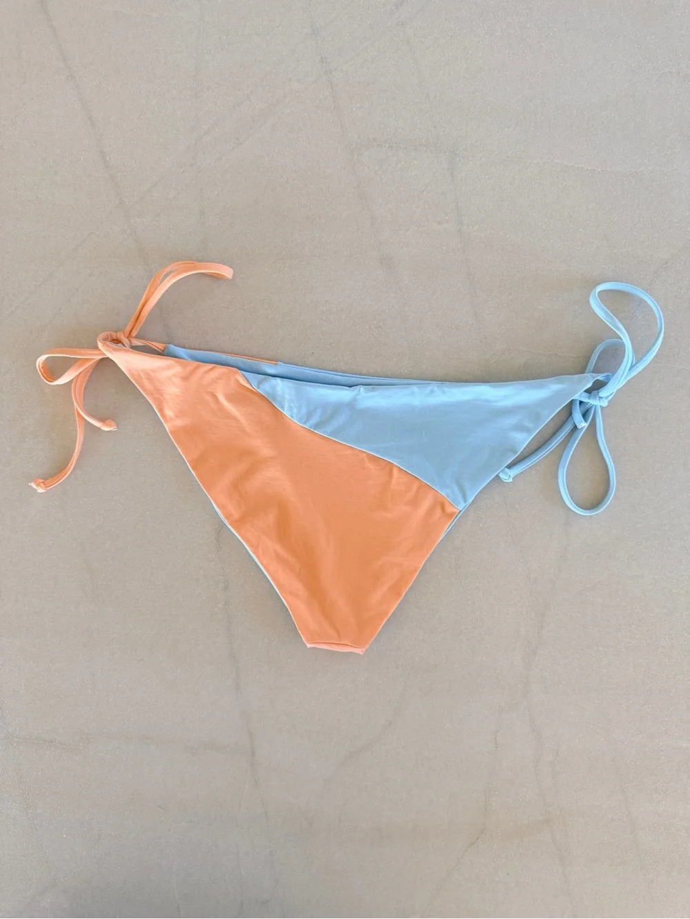 L*Space Dani Colorblock String Bikini Bottom Tangy Sky Blue XL